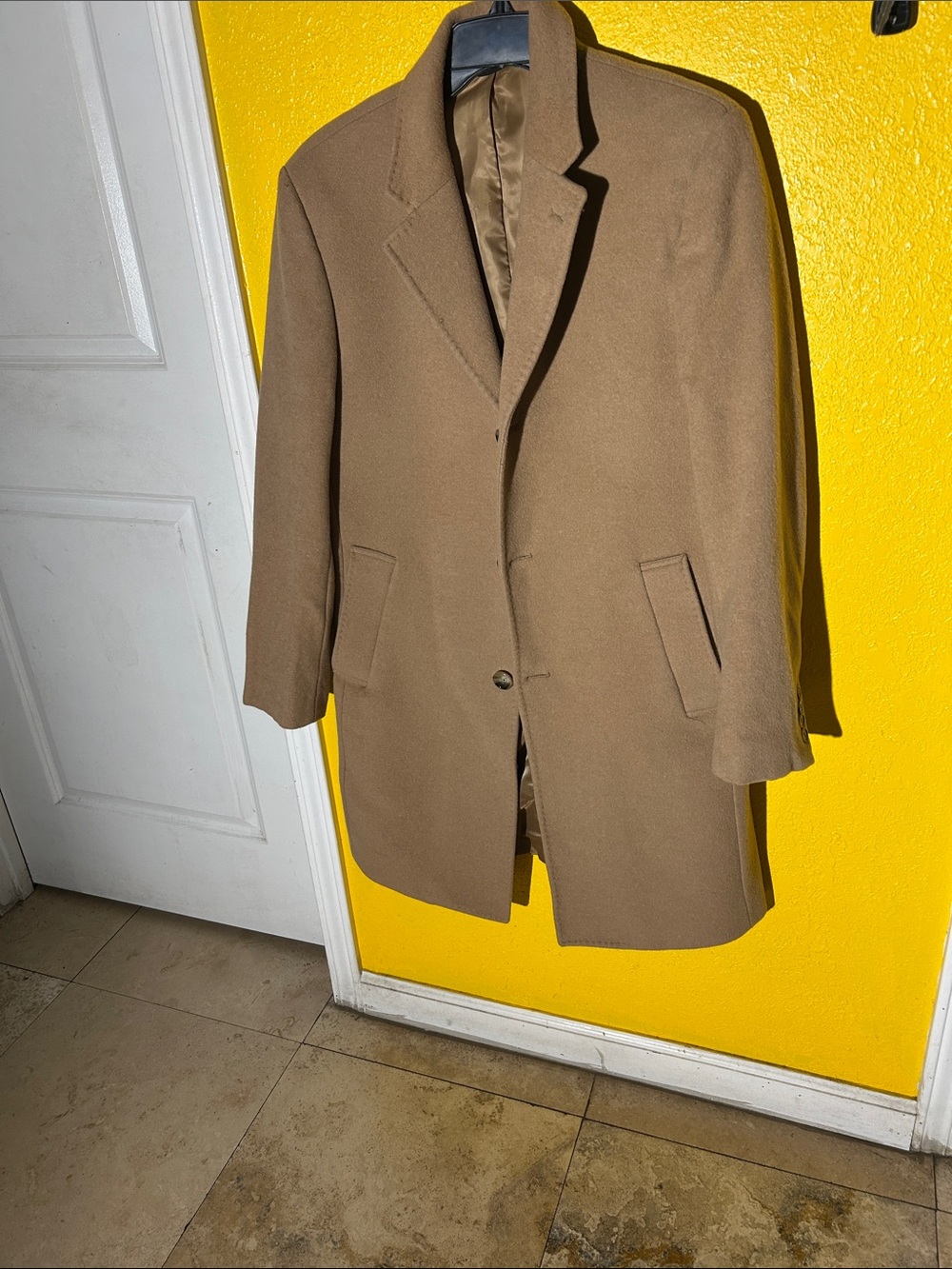 Lauren Ralph Lauren Camel Brown Wool Blend Overcoat